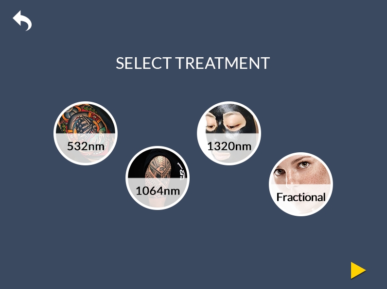 selezionare il trattamento per il laser