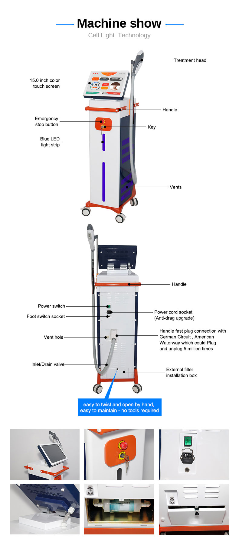 Macchina per la rimozione delle rughe