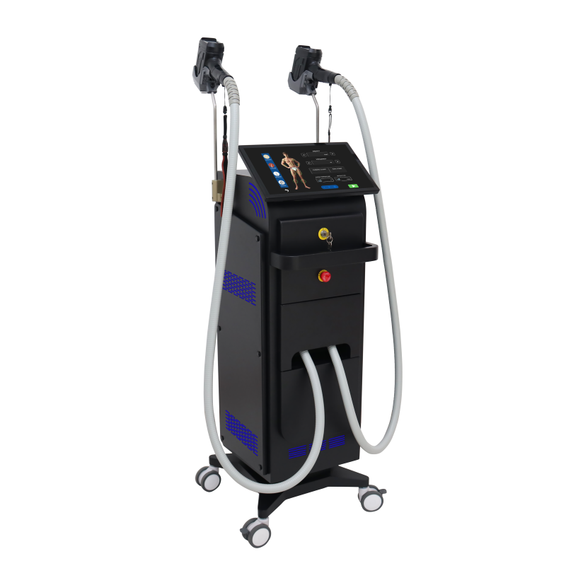 Macchina professionale per la depilazione laser a doppio manipolo