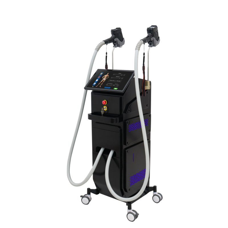 Dispositivo per la depilazione laser a doppio manipolo di nuovo design