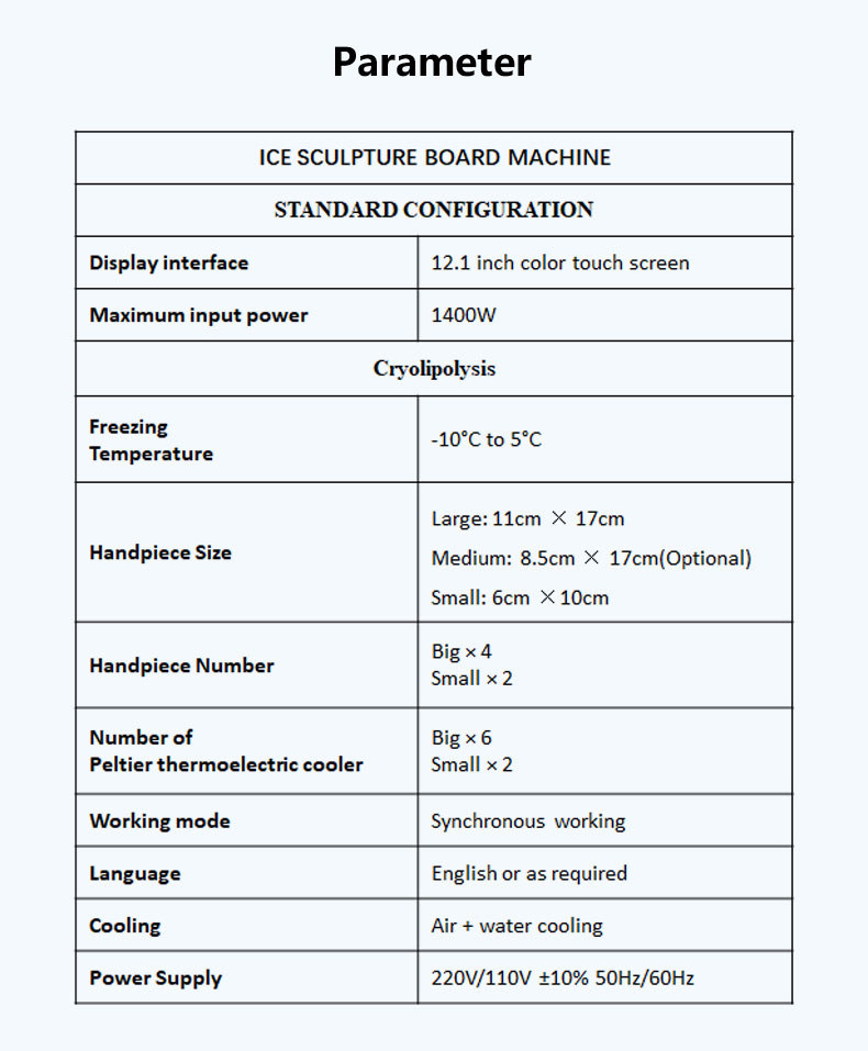 Macchina di dimagrimento del bordo congelato