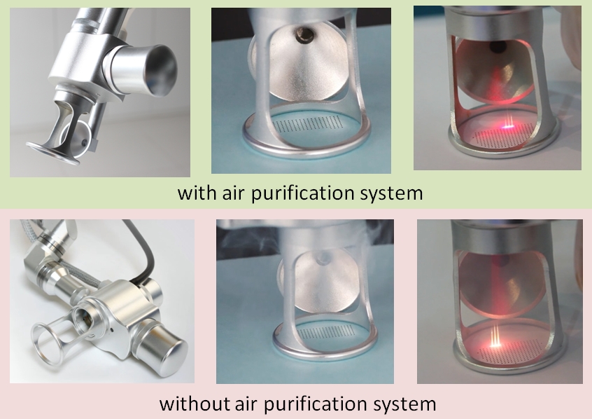 Sistema di purificazione dell'aria per macchina laser CO2 frazionata