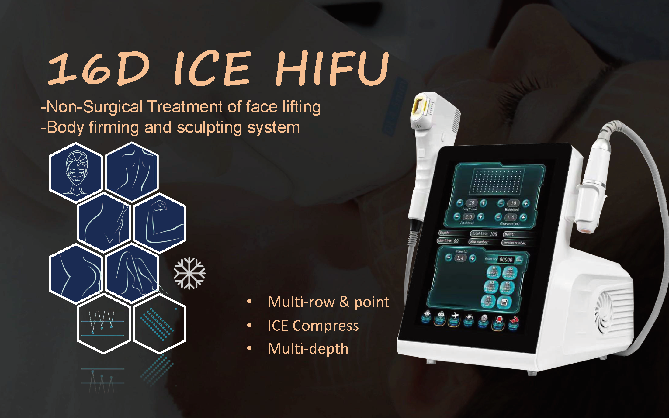 Portatile Hifu SMAS Hifu vmax Stringente Sollevamento del viso Macchina di bellezza