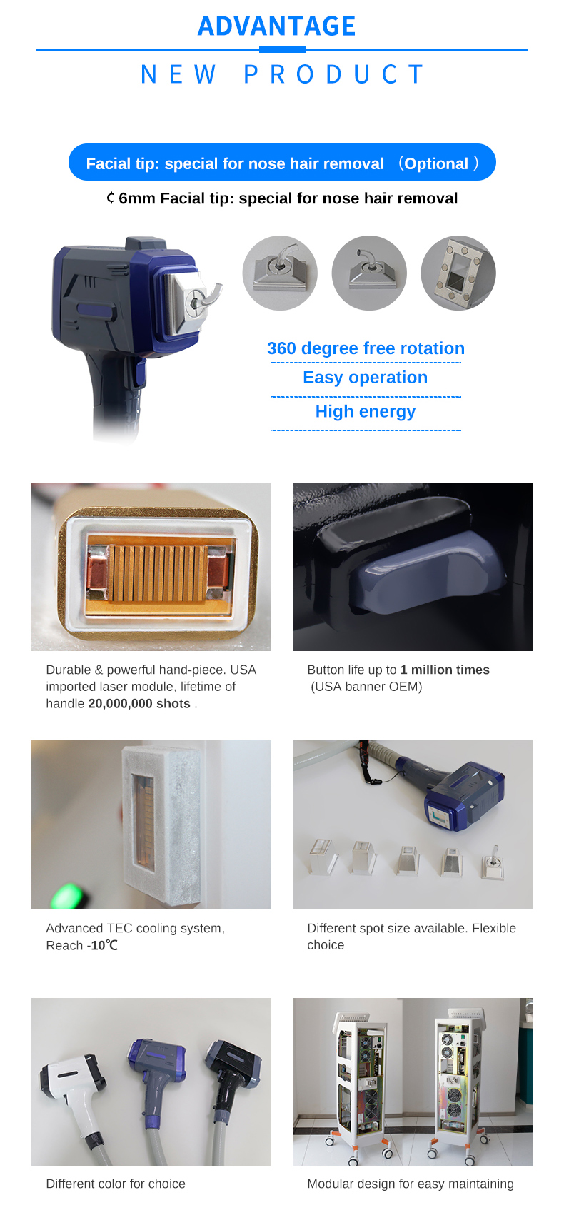 Laser a diodi per depilazione 